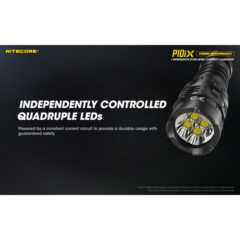 Nitecore P10iX 4 x XP-L2 V6 LED 4000 Lumen Taschenlampe