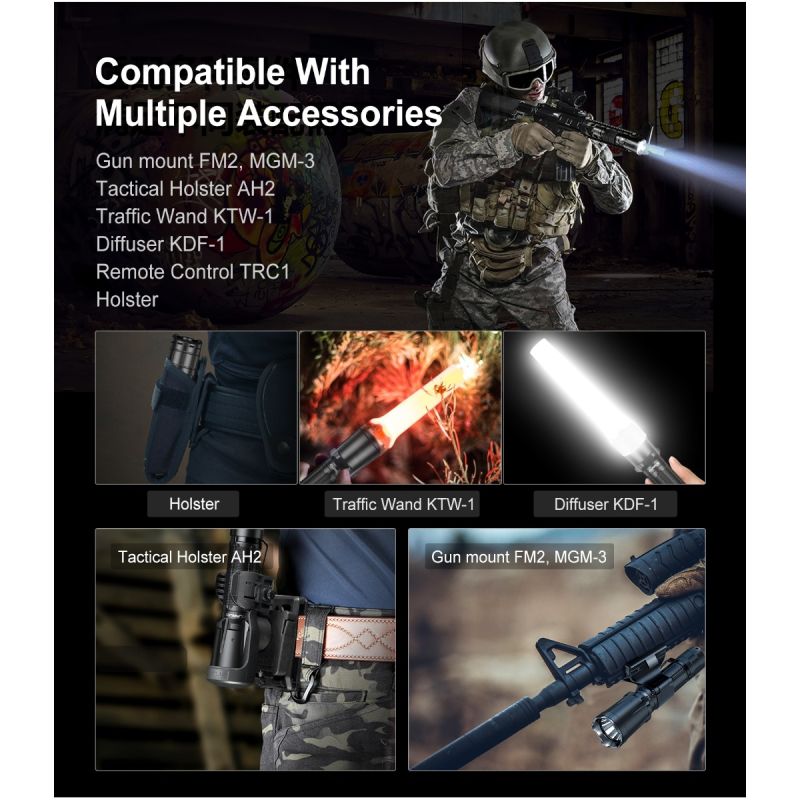 Klarus XT11GT PRO V2.0 Luminus SST-70 3300LM 410M USB-C schnell wiederaufladbare Taschenlampe