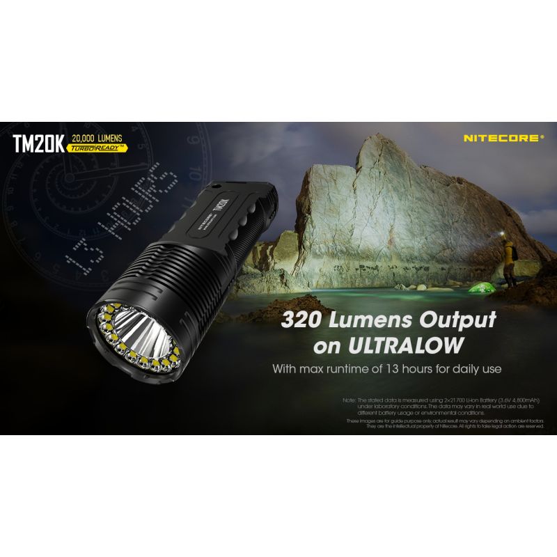 Nitecore TM20K 19 x XP-L2 LED 20000 Lumen USB-C wiederaufladbare LED-Taschenlampe