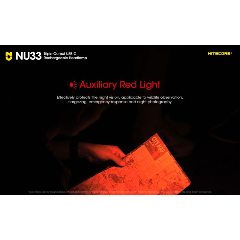 Nitecore NU33 USB-C Wiederaufladbare Stirnlampe 700LM High CRI LED Wasserdichte Taschenlampe für den Außenbereich