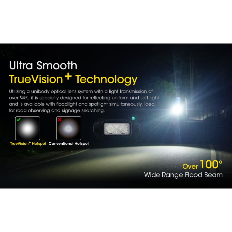 NITECORE NU43 Wiederaufladbare Stirnlampe Weiß- und Rotlicht-Laternen-Scheinwerfer-Taschenlampe mit 3400-mAh-Akku für Outdoor-Camping