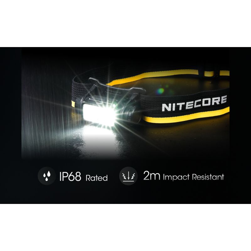 NITECORE NU43 Wiederaufladbare Stirnlampe Weiß- und Rotlicht-Laternen-Scheinwerfer-Taschenlampe mit 3400-mAh-Akku für Outdoor-Camping
