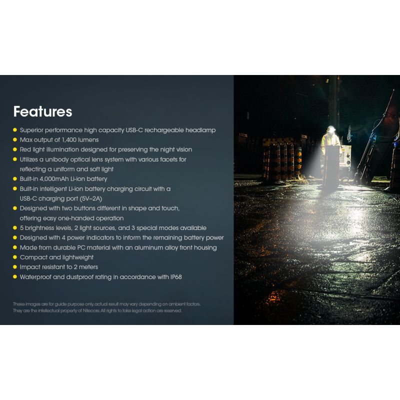 Nitecore NU50 1400 Lumen LED-Stirnlampe