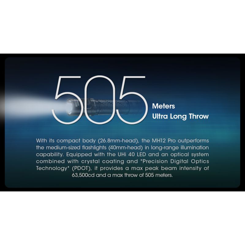 Nitecore MH12 Pro 3300 Lumen USB-C wiederaufladbare Taschenlampe