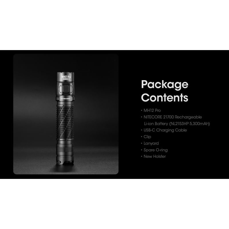 Nitecore MH12 Pro 3300 Lumen USB-C wiederaufladbare Taschenlampe