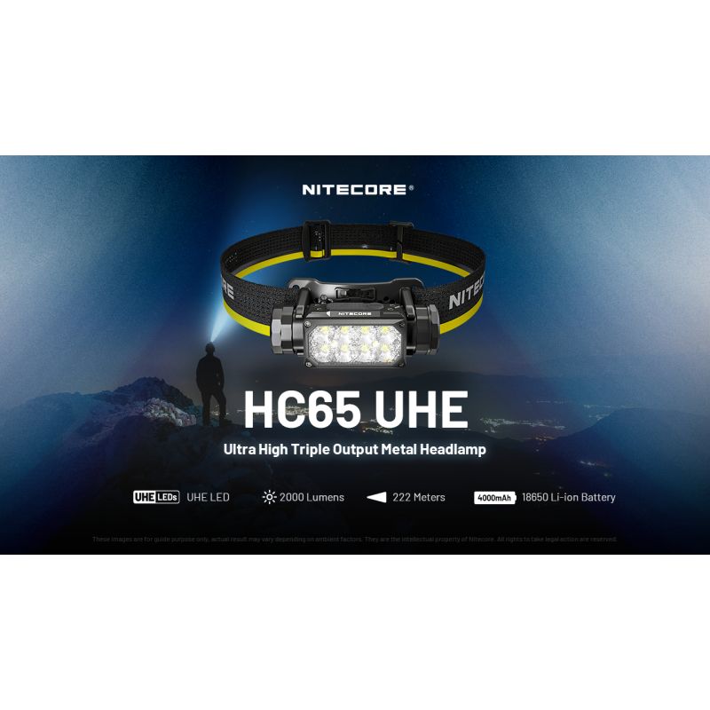 NITECORE HC65 UHE Stirnlampe 2000 Lumen USB-C wiederaufladbare Lampe LED-Scheinwerfer