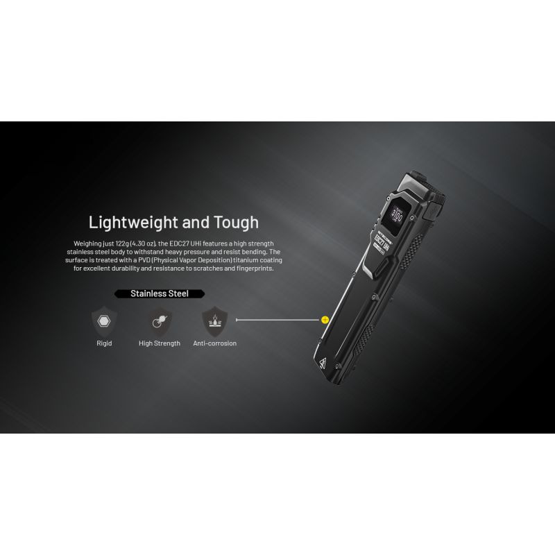 NITECORE EDC27 UHi 3100 Lumen USB-C wiederaufladbare Taschenlampe