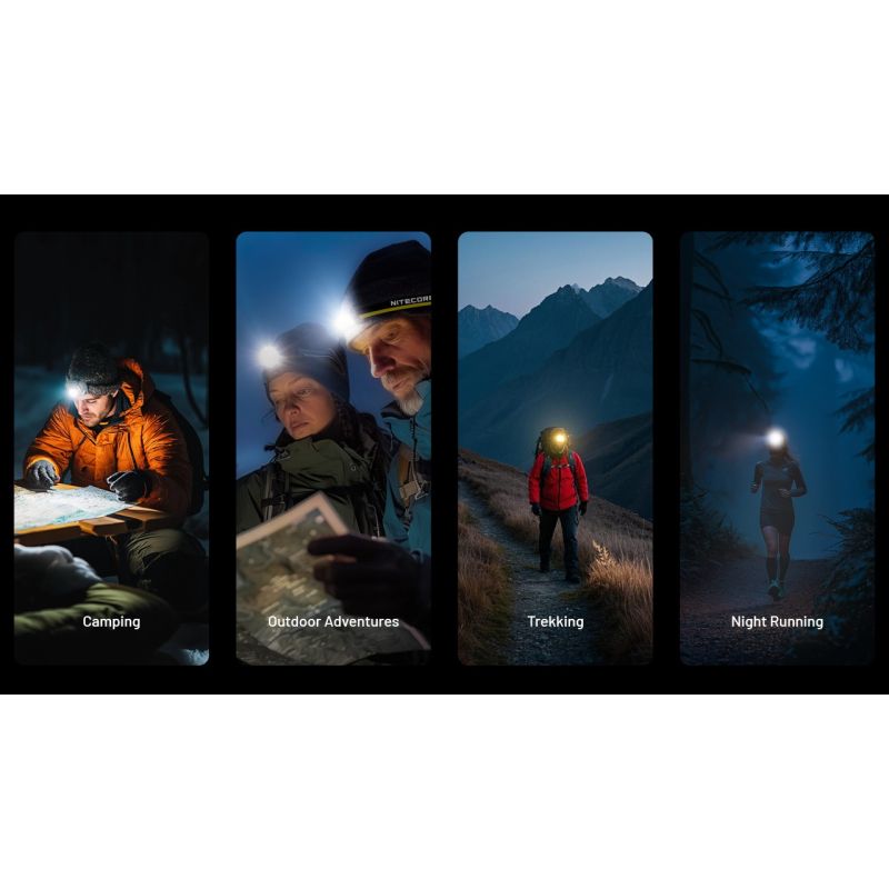 NITECORE NU25 MCT 400 Lumen LED USB-C aufladbare wiederaufladbare Stirnlampe