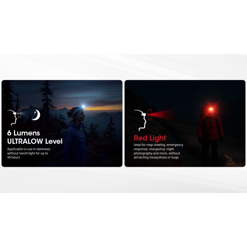 NITECORE NU25 Verbesserte 400-Lumen-Stirnlampe USB-C wiederaufladbare Stirnlampe mit drei Lichtquellen