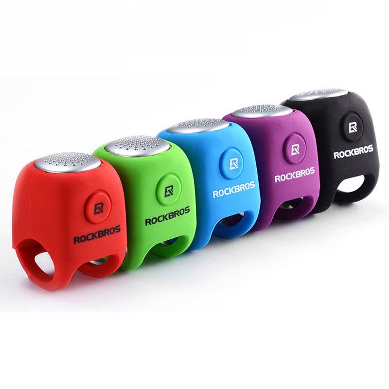 ROCKBROS Elektrische Fahrradklingel 90 dB Horn Regenfest MTB Fahrradlenker Silikagel Shell Ring Fahrradklingel Fahrradzubehör