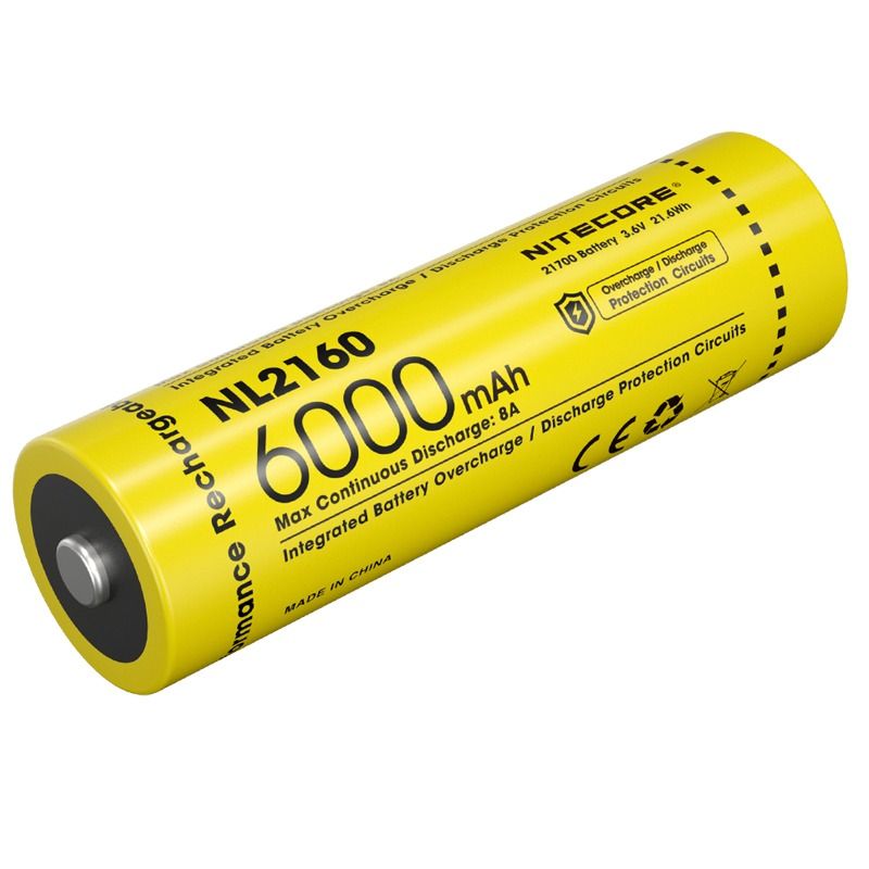 NITECORE NL2160 6000MAH 3.6V 14.4WH 21700 LI-ION ABCHNITTLICHE BATTERIE