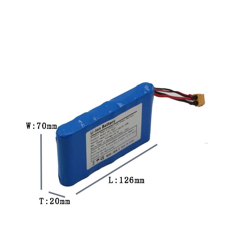 25,2 V 5C Power-Akku 18650 Li-Ion-Akku Allrad-Skateboard mit kleiner Lasche