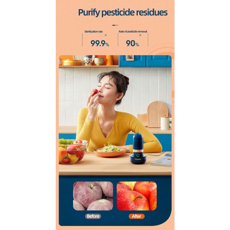 Donlim Desinfektionsmittel Gemüse Spülmaschine Waschkapseln Gemüsewaschmaschinen Ozonisator Obstreiniger Lebensmitteldesinfektion Reiniger