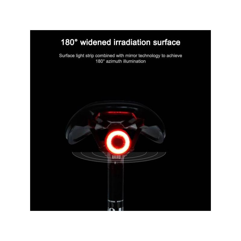 MEROCA MX2 Smart Sensor Bremsrücklicht Mountainbike Licht USB-Aufladung Rennrad Nachtfahrlicht Rücklicht