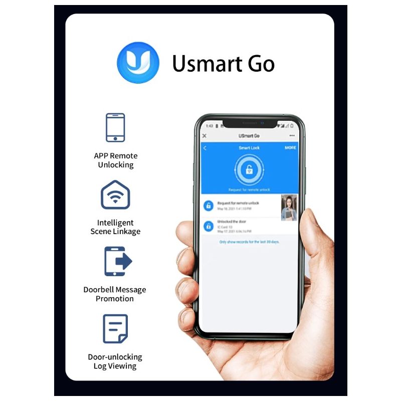 3D-Gesichts-Smart-Türschloss, Überwachungskamera, Monitor, intelligenter Fingerabdruck, Passwort, biometrische elektronische Schlüsselentriegelung