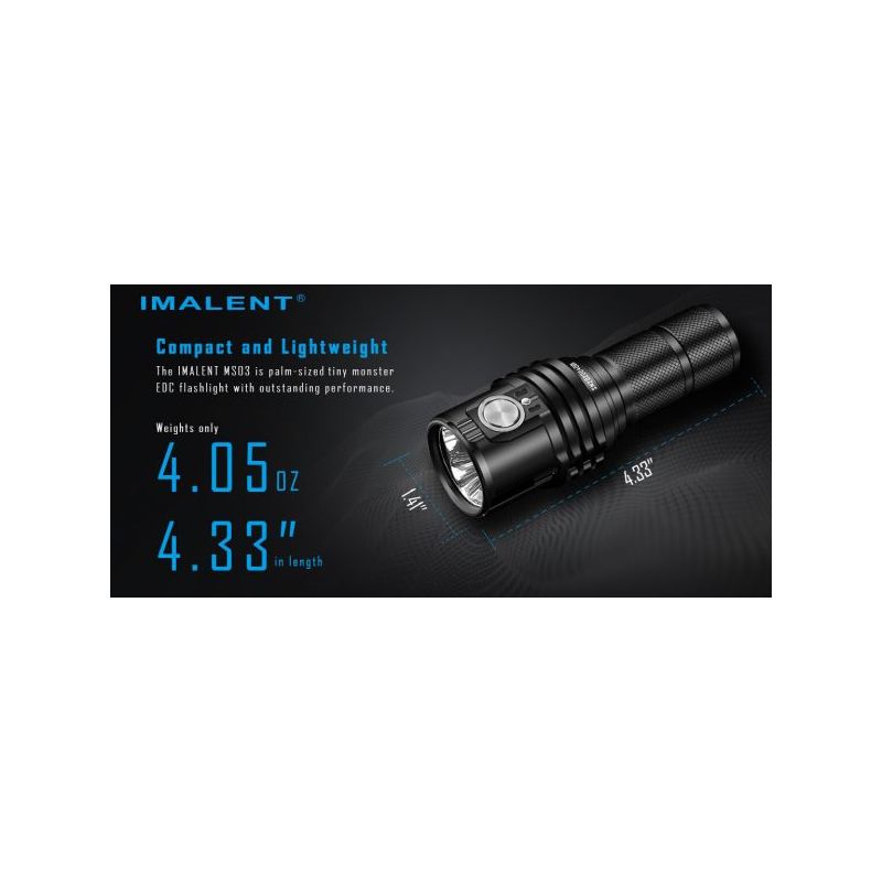 Imalent MS03 XHP70 2ND LED 13000 LUMENS 324 Meter 21700 Batterie EDC Taschenlampe