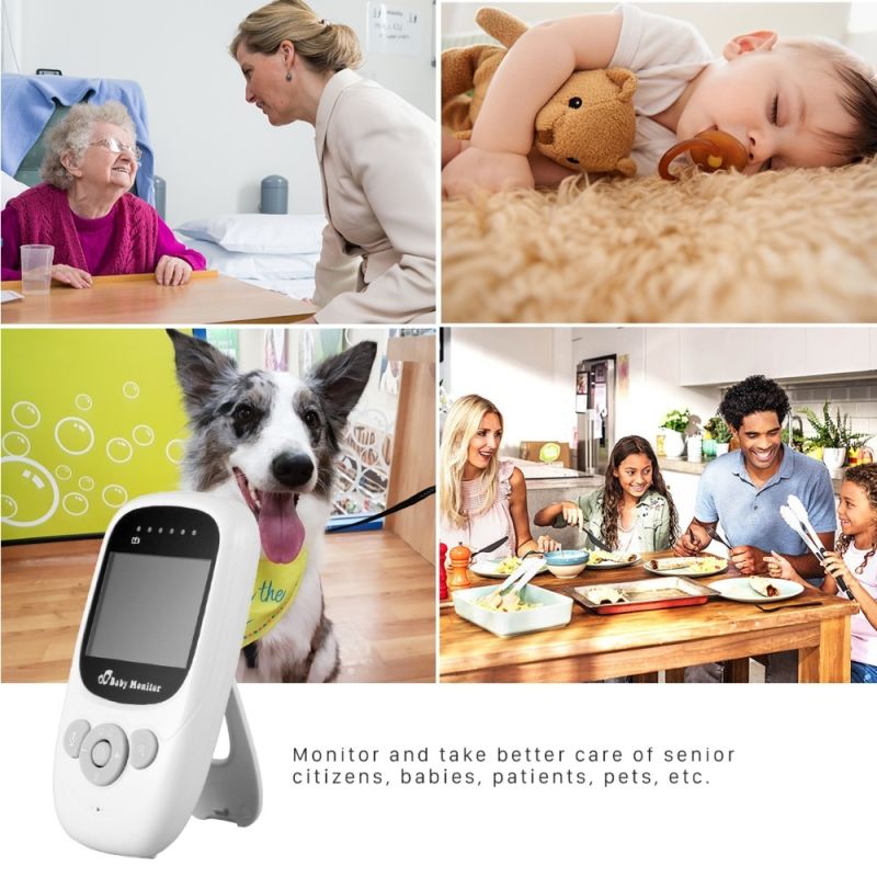 SP880 Wireless-Video-Farbbaby-Monitor mit 2.4inches LCD-2-Wege-Audiokalkt-Nachtsichtüberwachungs-Überwachungs-Sicherheitskamera Babysitter