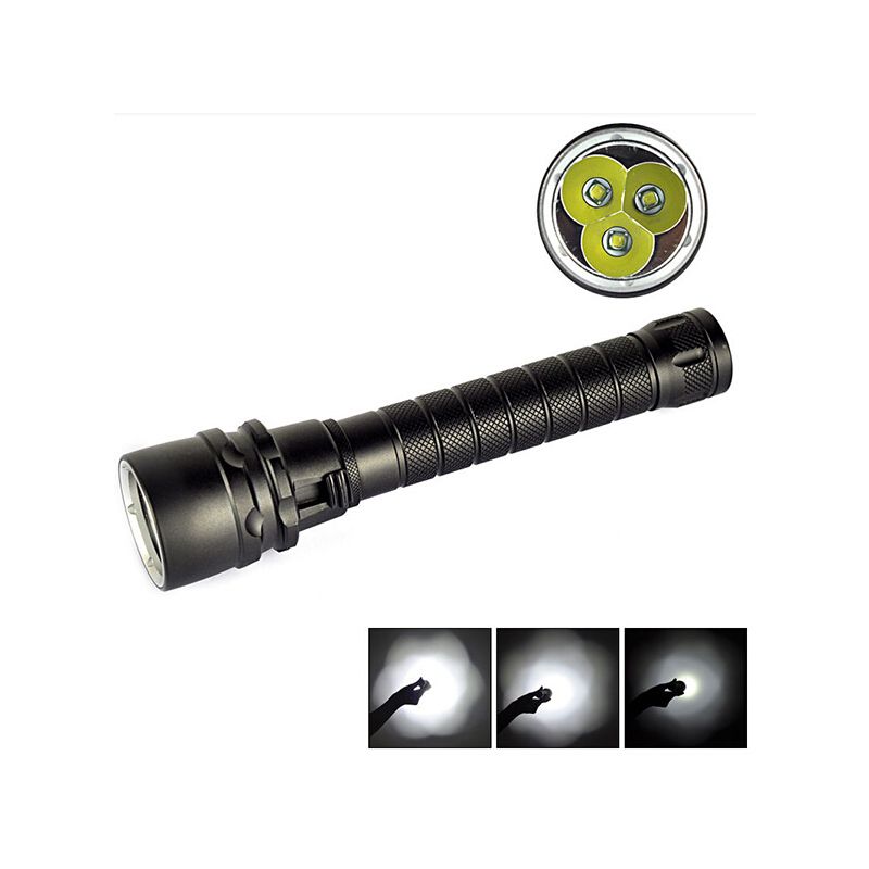 Wasserdicht 100m Tauchen 6000LM Unterwasser-Taschenlampe 3 x XML T6 LED-Fackel-Licht Helligkeit langlebig