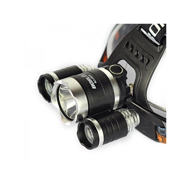 Boruit RJ-3000 LED-Scheinwerfer T6 weißes Licht und 2 x XPE R5 grüne Licht-LED-Scheinwerfer