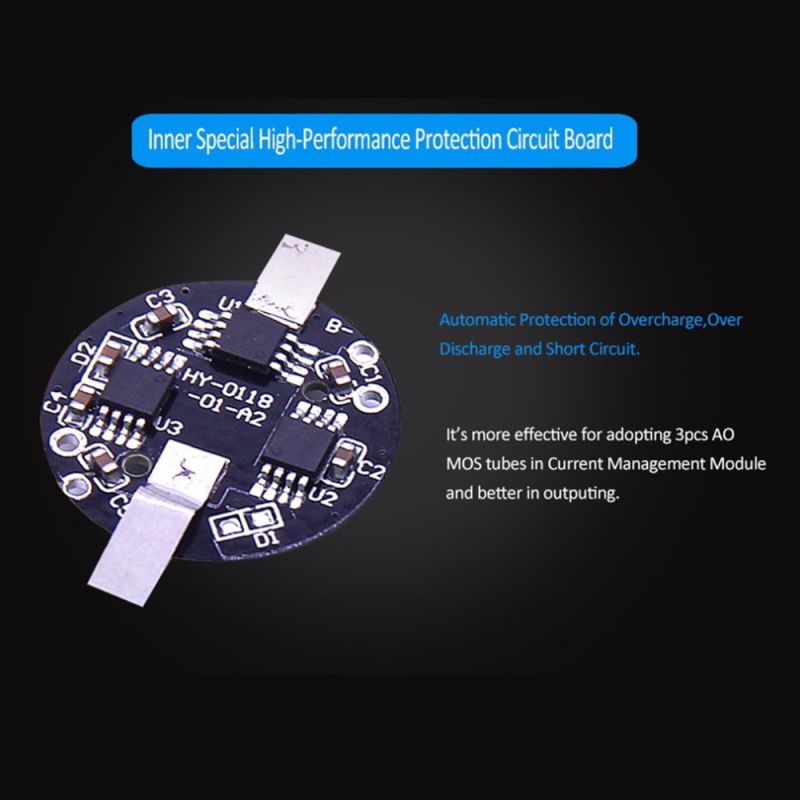 16340 650mAh 3.7V Micro USB Wiederaufladbare Li-Ion-Batterie