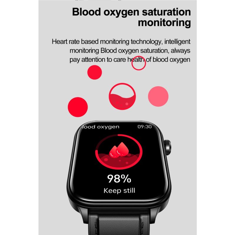 ET570 Blutzucker-Smartwatch, EKG-Herzfrequenz-Blutdruck-Smartwatch