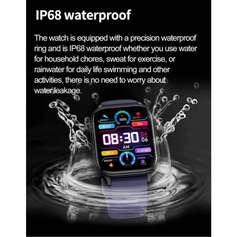 ET570 Blutzucker-Smartwatch, EKG-Herzfrequenz-Blutdruck-Smartwatch