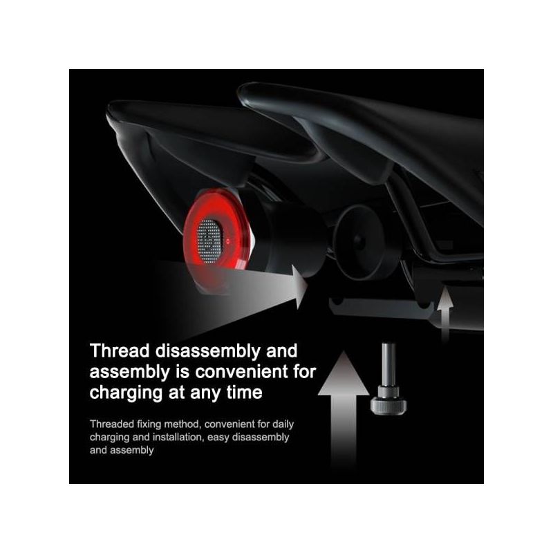 MEROCA MX2 Smart Sensor Bremsrücklicht Mountainbike Licht USB-Aufladung Rennrad Nachtfahrlicht Rücklicht