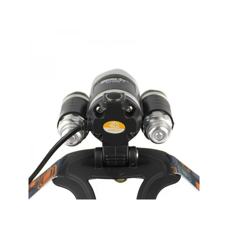 Boruit RJ-3000 LED-Scheinwerfer T6 weißes Licht und 2 x XPE R5 grüne Licht-LED-Scheinwerfer