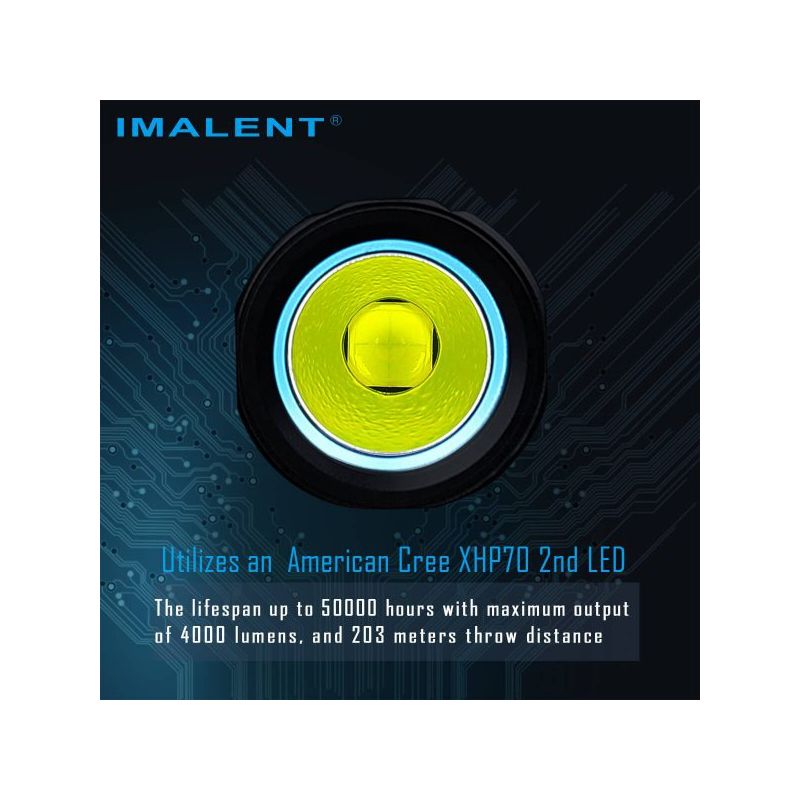 Imalent LD70 XHP 70 4000 LUMEN LED-Taschenlampe