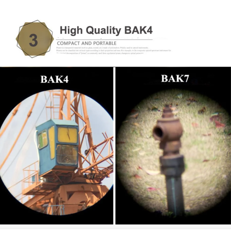 60x60 BAK4 Optisches Fernglas Teleskop Fernglas Tragbares Leistungsstarkes HD Fernglas