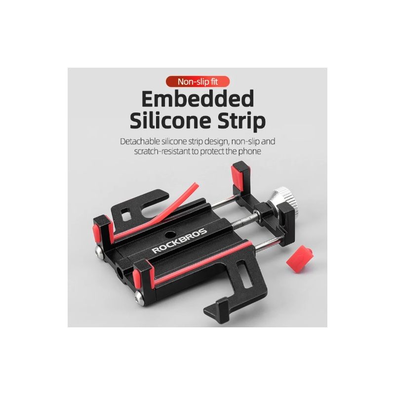 ROCKBROS Telefon Halter Motorrad Elektrische Fahrrad Smartphone CNC Aluminium Legierung Halterung Fünf Klauen Mechanische Fahrrad Telefon Halter