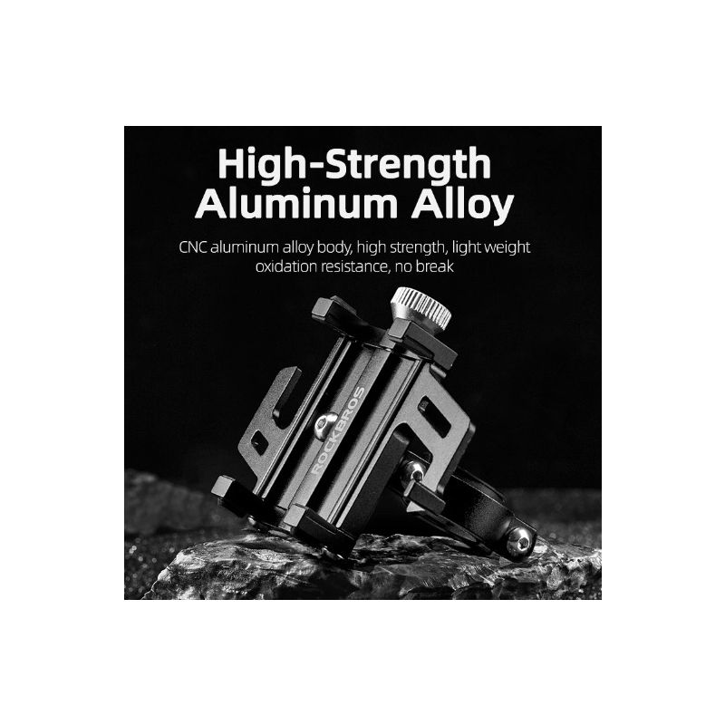 ROCKBROS Telefon Halter Motorrad Elektrische Fahrrad Smartphone CNC Aluminium Legierung Halterung Fünf Klauen Mechanische Fahrrad Telefon Halter