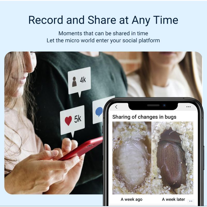 APEXEL Mikroskopobjektiv mit 200-facher Vergrößerung und CPL-Mobile-LED-Licht-Mikrotaschen-Makroobjektiven für iPhone Samsung alle Smartphones