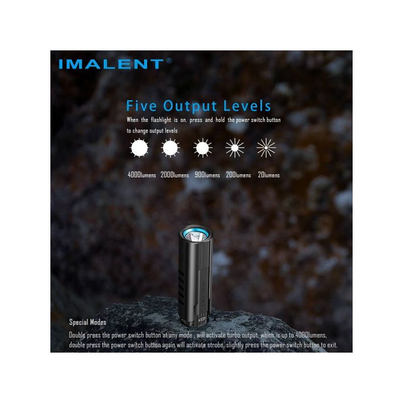 Imalent LD70 XHP 70 4000 LUMEN LED-Taschenlampe