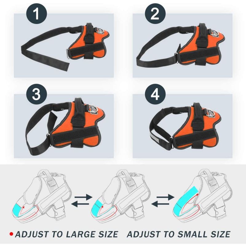 Hundegurt, No-Pull-reflektierende atmungsaktive verstellbare Haustierweste mit Griff für das Gehen im Freien