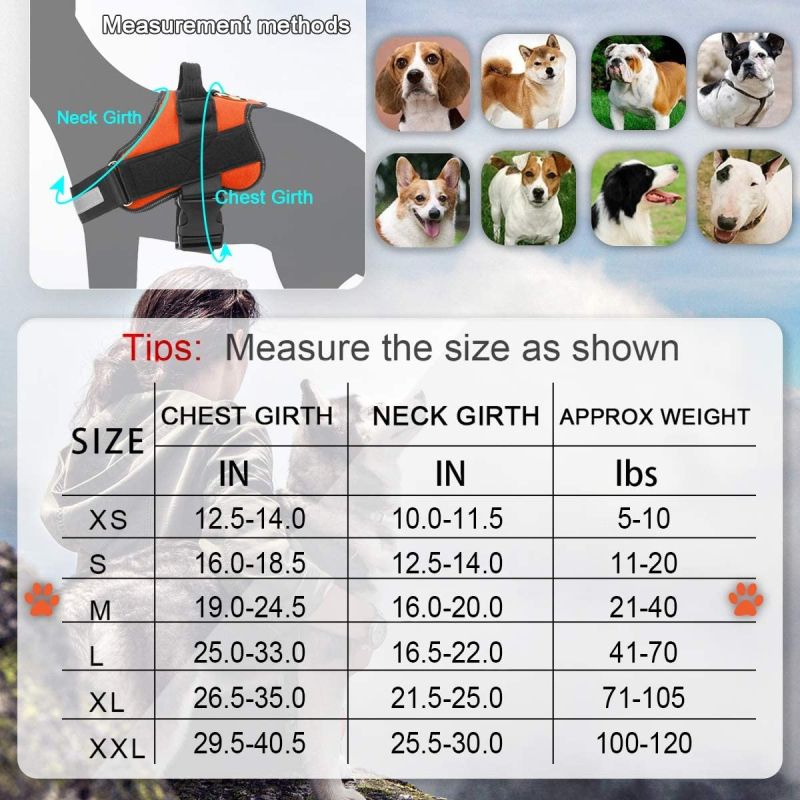 Hundegurt, No-Pull-reflektierende atmungsaktive verstellbare Haustierweste mit Griff für das Gehen im Freien