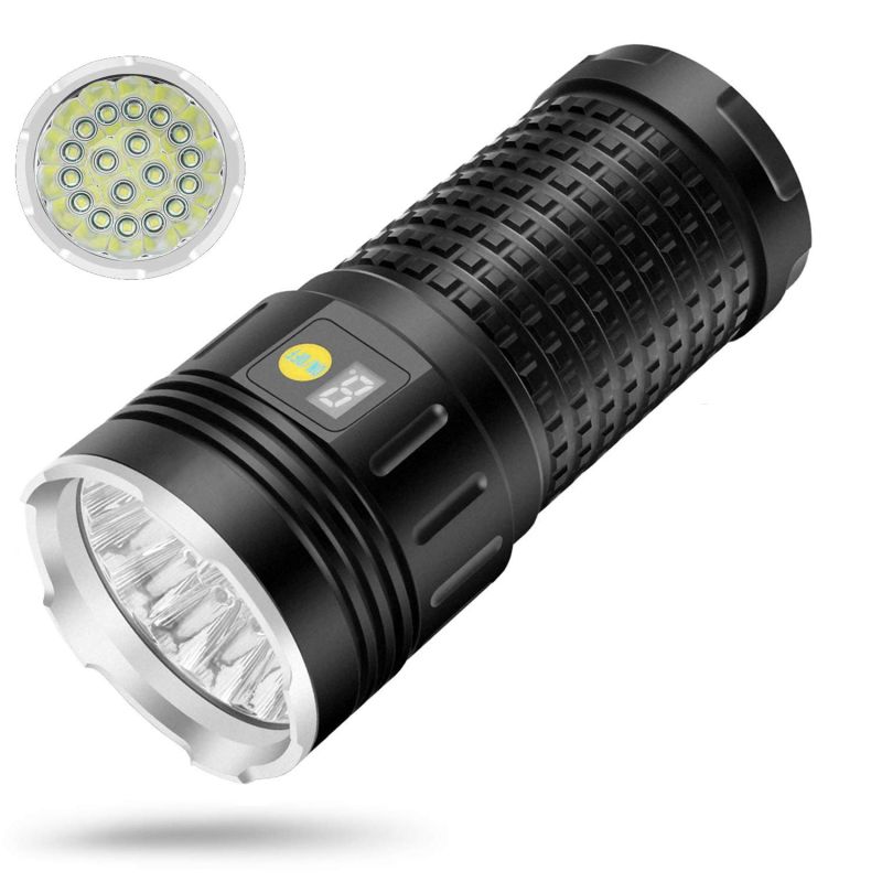Sky Ray 18xT6 4 Modi 15000 Lumen Wiederaufladbare USB-Typ-C LED-Taschenlampe