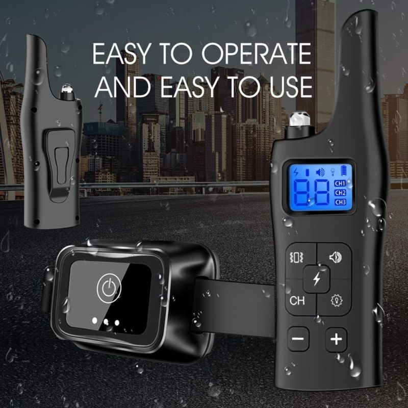 Neue 800m Electric Hunde-Trainingskragen, Hundeschockkragen mit 3-Trainingsmodus, elektronischer Hundeschock-Trainingskragen mit Fernbedienung für kleine mittelgroße Hunde