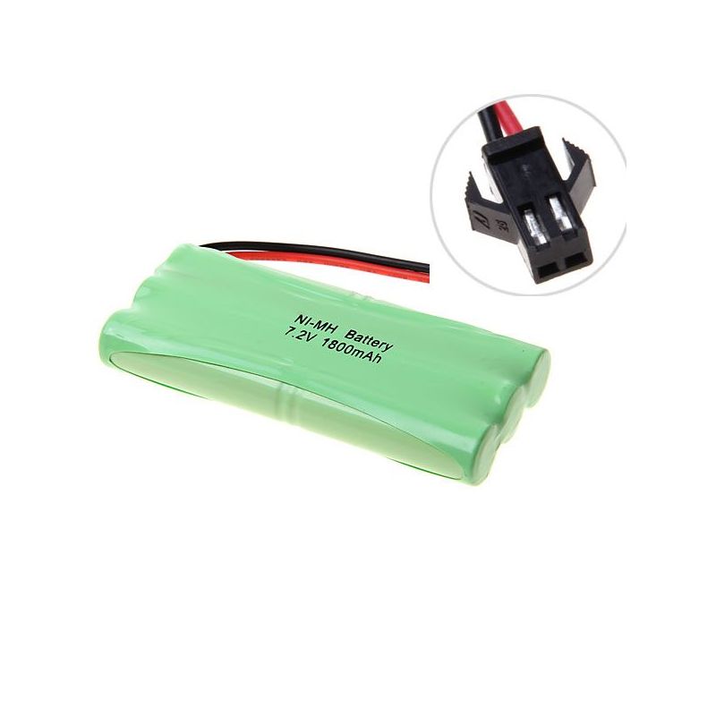 7,2 V AA 1800 mAh Ni-MH-Akku mit SM-Stecker