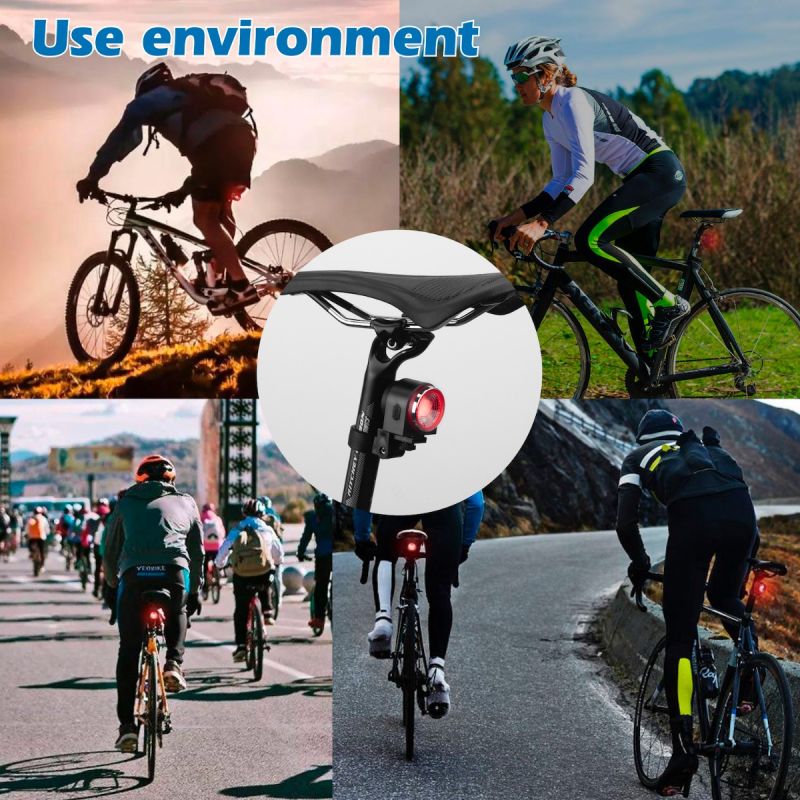 ANTUSI A8 Rennrad Diebstahlwarnschloss Automatische Bremse Radfahren Rücklicht Fernbedienung Fahrrad Rücklicht MTB Drahtlose Glocke