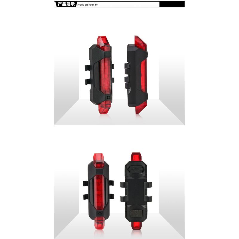 Tragbare USB-Wiederaufladbare Fahrradschwanz-Hecksicherheits-Warnlicht-Taillight