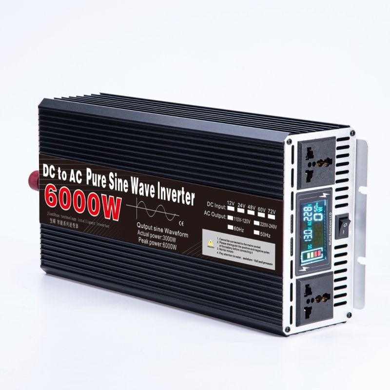 Pure Sine Wave Inverter 3000W to 8000W for RV DC 12V 24V to AC 110V 220V High-Quality Compact Energy System