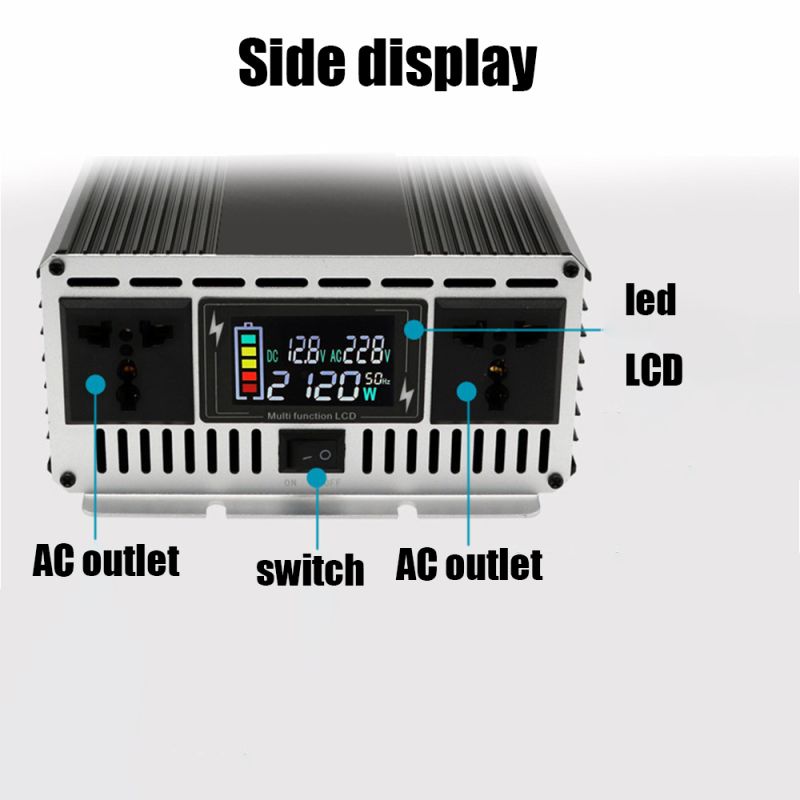 Pure Sine Wave Inverter 3000W to 8000W for RV DC 12V 24V to AC 110V 220V High-Quality Compact Energy System
