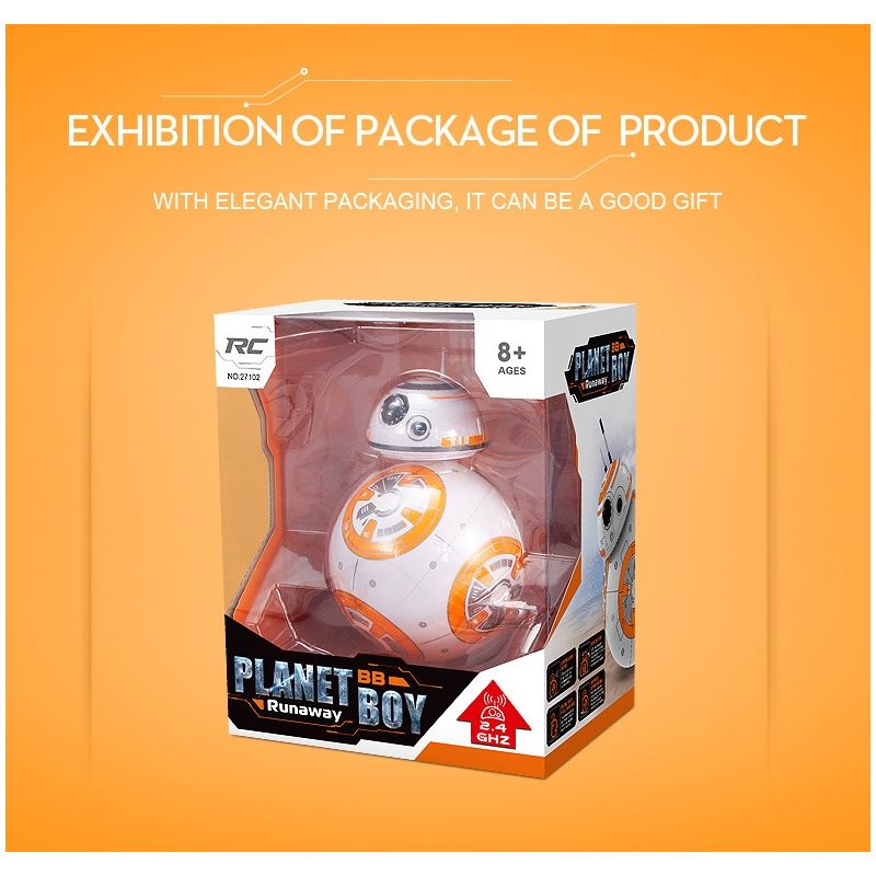 Upgrade 20.5cm Fernbedienung Roboter BB-8 Kugel RC Intelligent Roboter 2.4g BB8 mit Sound Action Abbildung BB-8 Geschenkspielzeug für Kinder