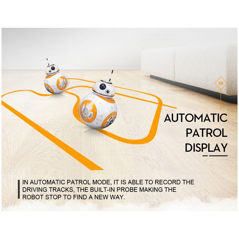 Upgrade 20.5cm Fernbedienung Roboter BB-8 Kugel RC Intelligent Roboter 2.4g BB8 mit Sound Action Abbildung BB-8 Geschenkspielzeug für Kinder