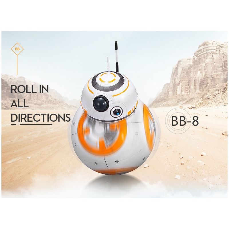 Upgrade 20.5cm Fernbedienung Roboter BB-8 Kugel RC Intelligent Roboter 2.4g BB8 mit Sound Action Abbildung BB-8 Geschenkspielzeug für Kinder