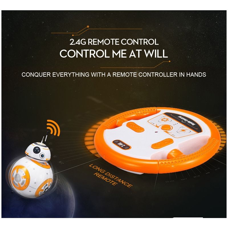 Upgrade 20.5cm Fernbedienung Roboter BB-8 Kugel RC Intelligent Roboter 2.4g BB8 mit Sound Action Abbildung BB-8 Geschenkspielzeug für Kinder