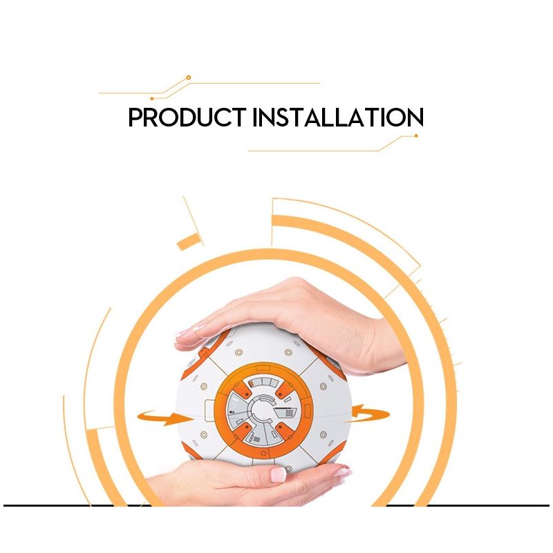 Upgrade 20.5cm Fernbedienung Roboter BB-8 Kugel RC Intelligent Roboter 2.4g BB8 mit Sound Action Abbildung BB-8 Geschenkspielzeug für Kinder