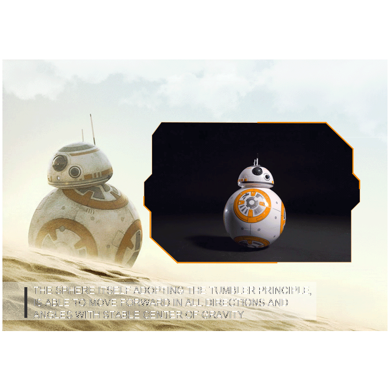 Upgrade 20.5cm Fernbedienung Roboter BB-8 Kugel RC Intelligent Roboter 2.4g BB8 mit Sound Action Abbildung BB-8 Geschenkspielzeug für Kinder