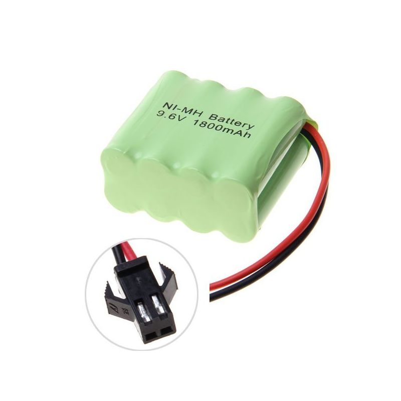 9,6 V AA 1800 mAh Ni-MH-Akku mit SM-Stecker